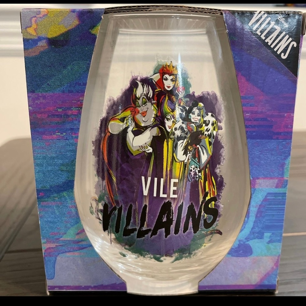 Disney Villains Tear Drop Glass